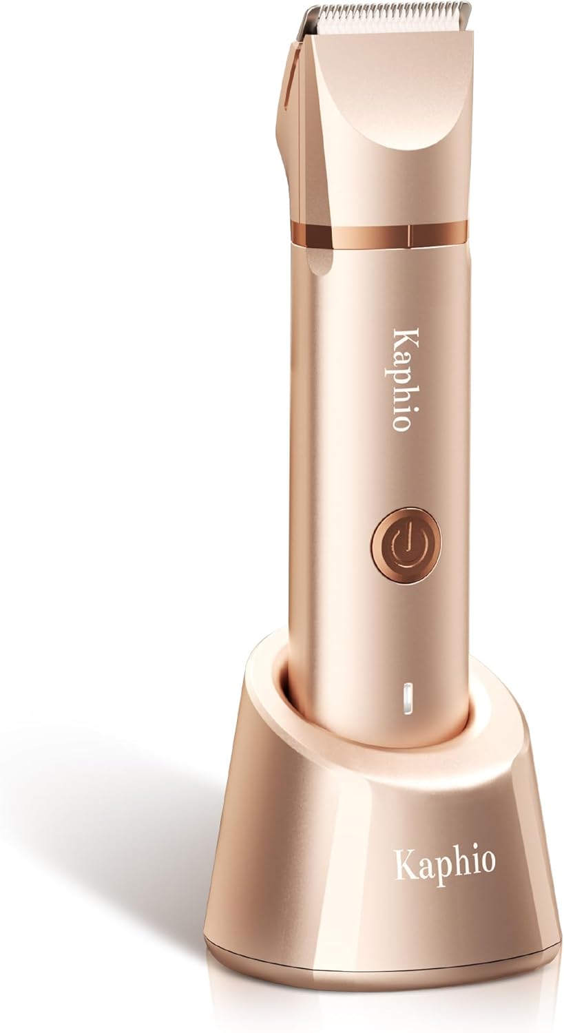 Skiennix Bikini Trimmer for Women - IPX7 Waterproof & Painless Electric Razor for Body Hair (Gold)