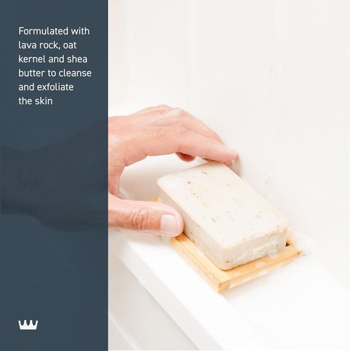 Cremo Exfoliating Body Bar for Men - Palo Santo Scent | Buffs, Cleanses & Hydrates Skin, 5oz