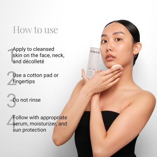 G.M. COLLIN Peel Toner Exfoliant - Daily Leave-On Liquid with AHA, BHA & PHA for Smooth Skin | Salicylic Acid & Aloe Vera Hydration