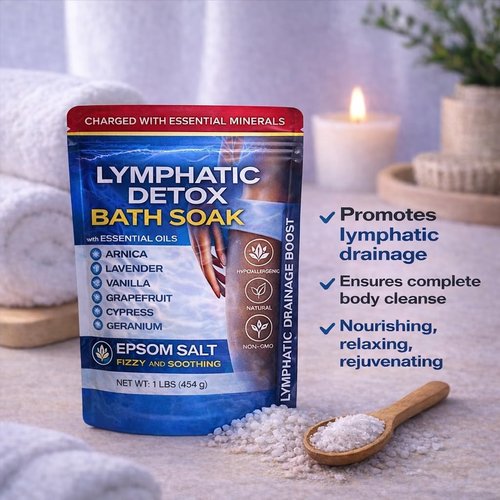 Bruizex Arnica Montana Bath Salts - Epsom Salt Soak for Lymphatic Drainage & Detox | 1 Lb for Pain Relief