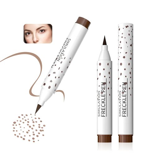 Freckle Pen - Natural Lifelike Fake Freckles | Waterproof & Long-Lasting Soft Dot Spot Pen (Light Brown)