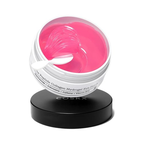 COSRX Pink Peptides Collagen Eye Patches - Reduce Puffy Eyes & Dark Circles | 60 Hydrogel Under Eye Masks
