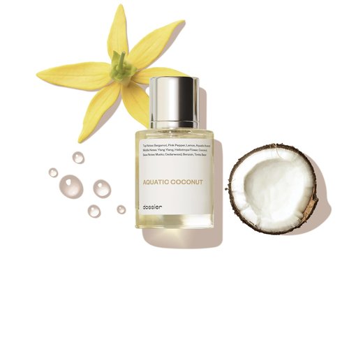 Dossier Aquatic Coconut Fragrance - Inspired by Maison Margiela's Replica Beach Walk | Fresh & Tropical Scent