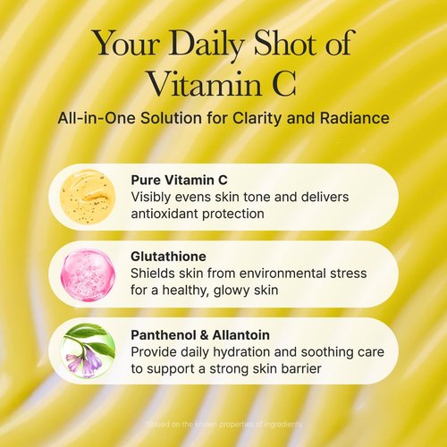 Arencia Vitamin C Booster Shot Serum - Glutathione & Niacinamide for Dark Spots & Fine Lines | 30ml