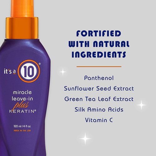 It's a 10 Haircare Miracle Leave-In Treatment with Keratin - 2 Fl. Oz. for Smooth, Healthy Hair