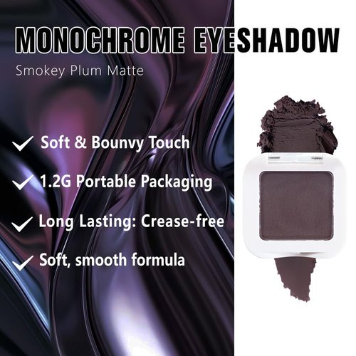 Kaely Smokey Plum Eyeshadow - Matte Purple Powder for Older Women | Lightweight & Pigmented, 15g
