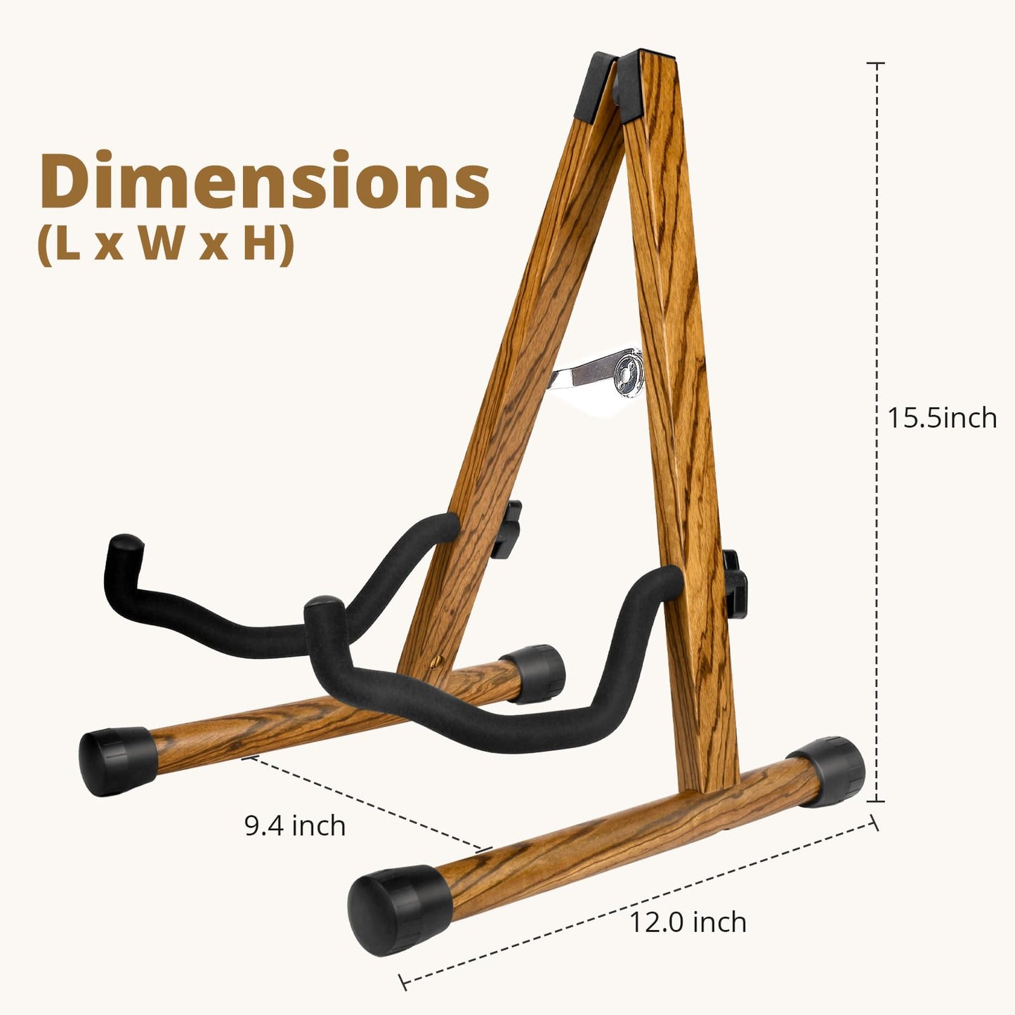 MUSO Guitar Stand,Acoustic Guitar Stand,Wood Classical Electric Guitar Stand,Foldable Bass Guitar Stand,Guitar Accessories also fit Bass,Violin,Ukulele(Acacia)