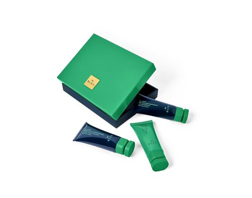 R+Co BLEU Repair + Moisture Trial Set - Travel Size Shampoo, Conditioner & Repair Mask for Damaged Hair