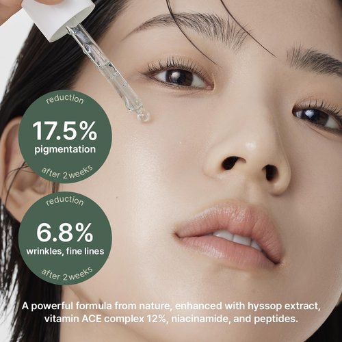 Arencia Hyssop Glow Serum - 10% Niacinamide & 12% Vitamins A, C, E | Hydrating Anti-Aging Formula for Radiant Skin