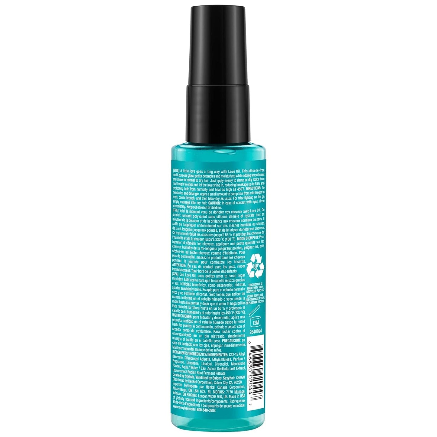 SexyHair Healthy Love Oil - Moisturizing Oil for Smoothness & Frizz Control | Thermal Protection & Shine | All Hair Types