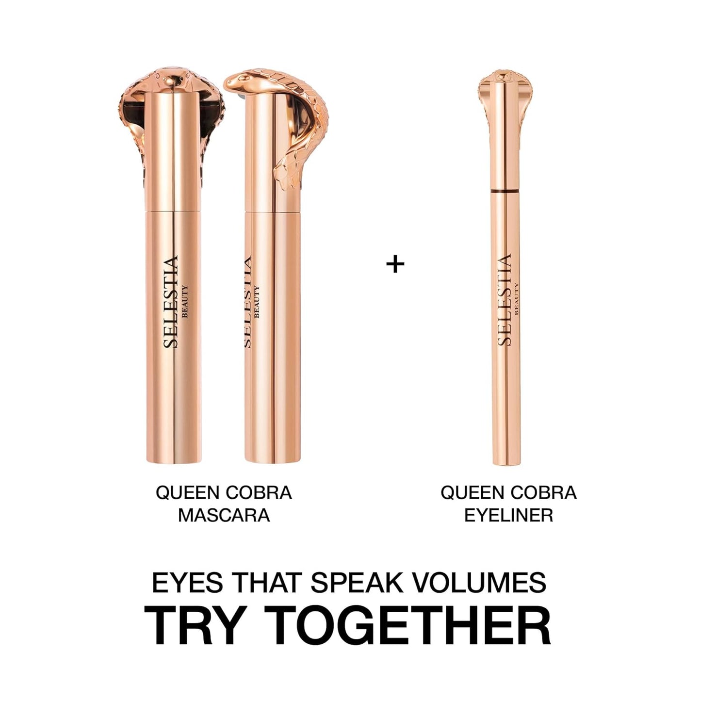 SELESTIA BEAUTY Black Mascara Queen Cobra - Volumizing, Curling & Lengthening Formula - 0.34 fl. oz. Made in Italy
