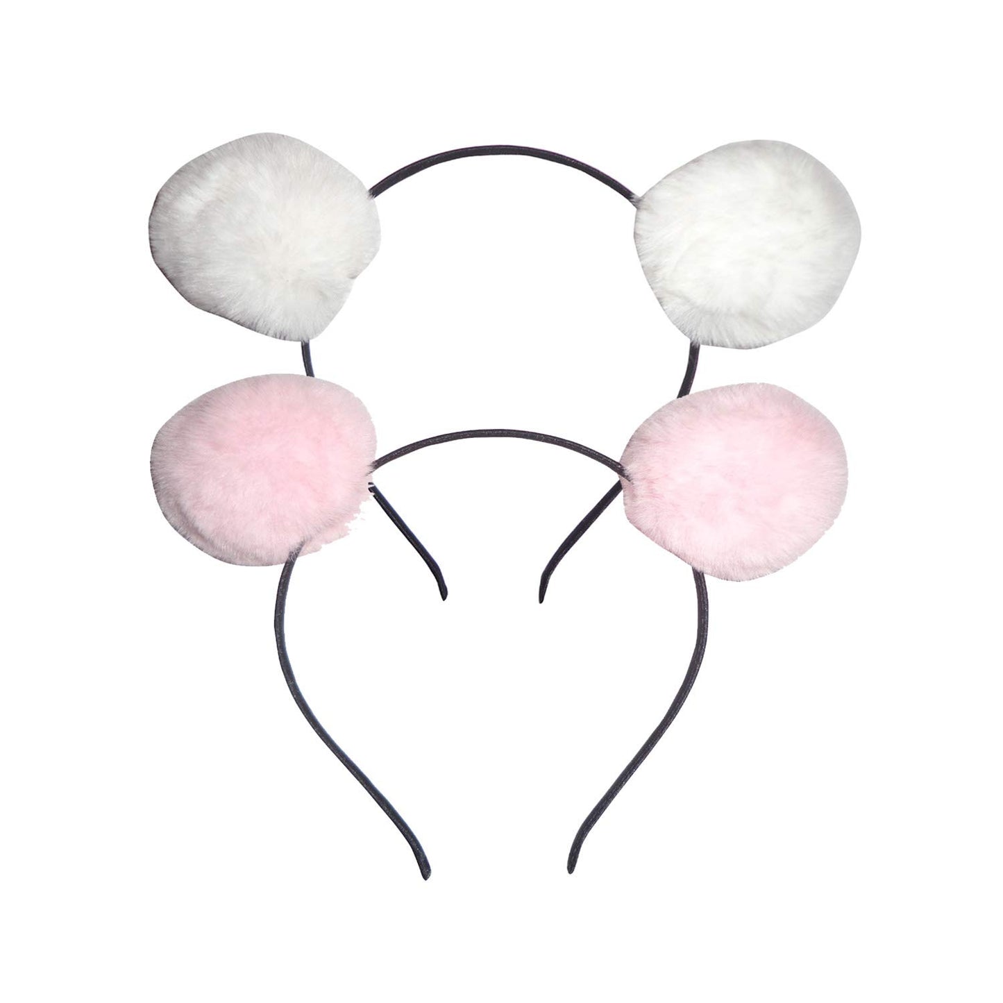 Pom Pom Headband Head Hoop Animal Style Cute fluffy Hairband for Girls Boys Women Men Costume(E)