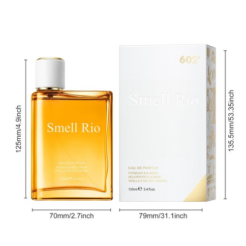 Smell Rio 602 Perfume for Women, Sunshine Pistachio Eau de Parfum 3.4 fl.oz | Warm Vanilla & Salted Caramel Scent | Long-Lasting Summer Fragrance Gift