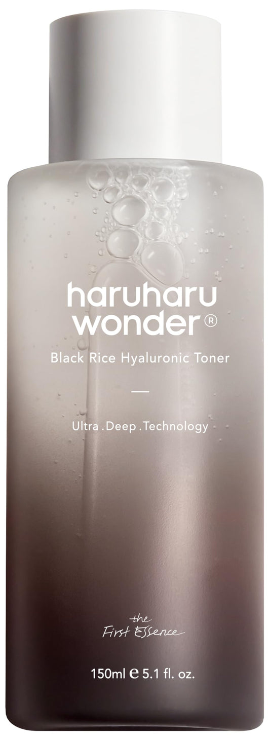 Haruharu Wonder Black Rice Hyaluronic Toner 5.1 fl.oz / 150ml | Face Moisturizer, Facial Toner for All Skin Types | Vegan, Cruelty Free, EWG-Green