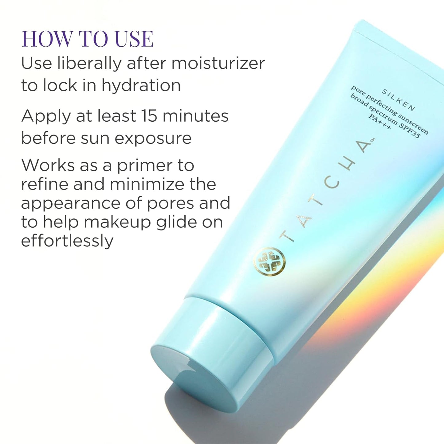 Tatcha Silken Pore Perfecting Sunscreen SPF 35 - Lightweight Matte Finish with UVA/UVB Protection | 60 ml