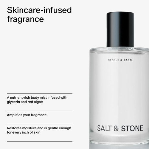 Salt & Stone Body Mist - Neroli & Basil Hydrating Spray | Vegan & Cruelty-Free | 3.4 fl oz