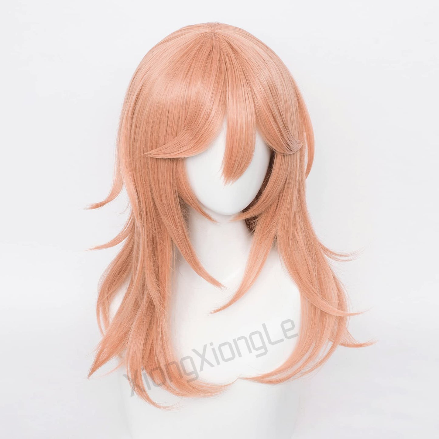 Angel Devil Anime Wig Cosplay Chainsaw Man Orange Long Curly Heat Resistant Fiber Synthetic Women's Costume Hair with Cap Wig for Party Halloween(Angel Devil)