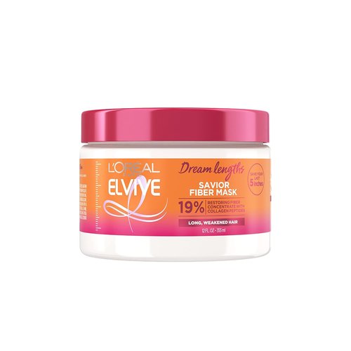 L'Oreal Paris Elvive Dream Lengths Savior Hair Mask - Revive & Restore with Collagen Peptides | 12 Fl Oz