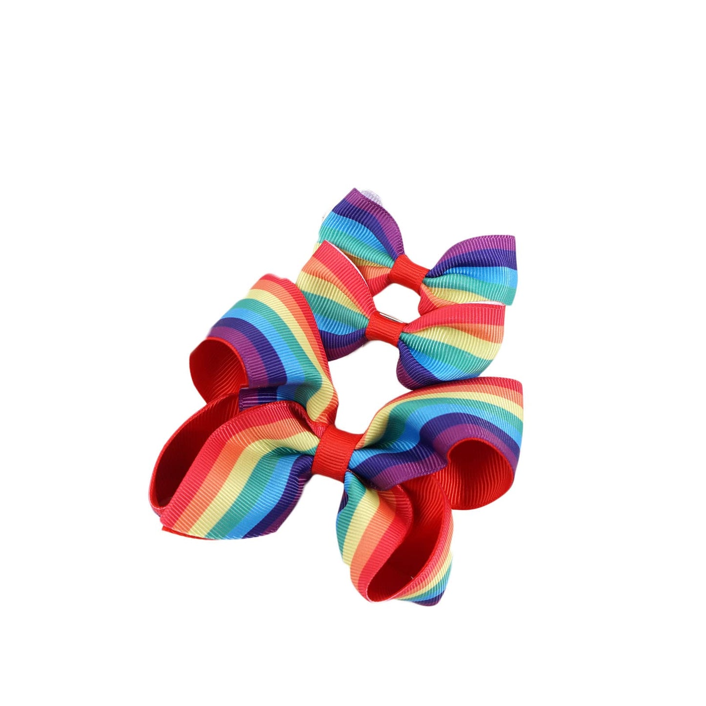 Rainbow Hair Clip Pin Bow Girls Ribbon Hair-bow Hairclips Hair Accessories JHP01 (Set H)