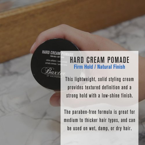 Baxter of California Hair Pomade - Firm Hold & Natural Finish for Men | 2 oz