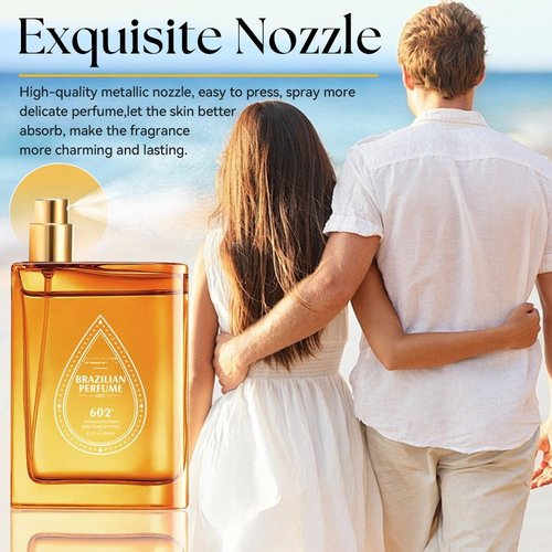 MOSYFEIBI Brazilian Eau de Parfum 602 - Irresistible Sunshine Fragrance with Pistachio, Almond, Jasmine, Vanilla & Salted Caramel, Hair & Body Perfume Mist, 3.4 Fl Oz
