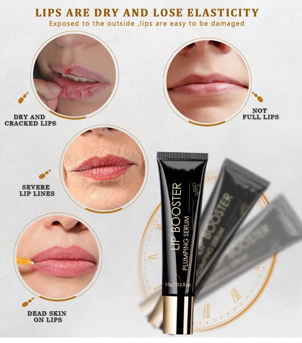 Skiennix Collagen Lip Booster Serum - Plumping & Anti-Wrinkle Treatment for Smooth, Youthful Lips