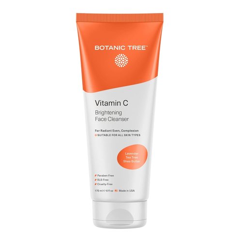 Botanic Tree Vitamin C Face Wash - Brightening Facial Cleanser for All Skin Types | Reduces Acne Scars