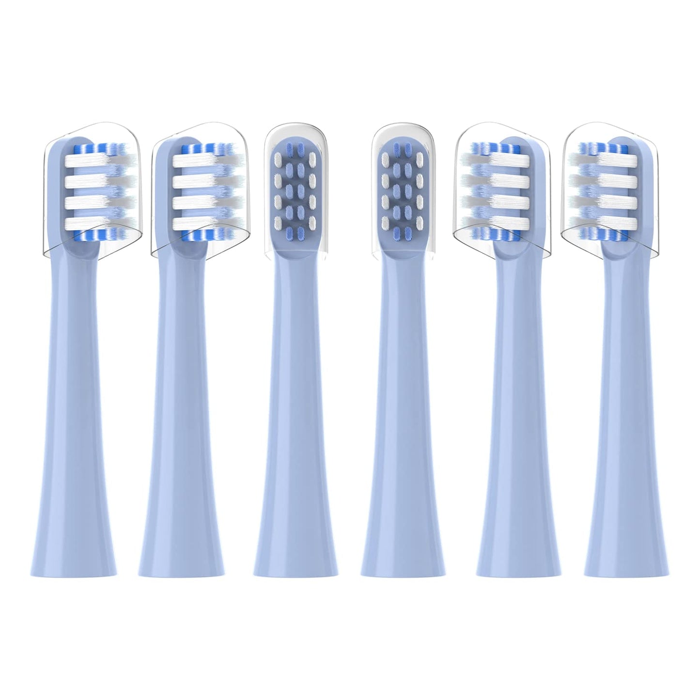 Replacement Toothbrush Heads Compatible with Colgate Hum Connected Smart Battery Toothbrush Refill Head, Blue, 6 Pack