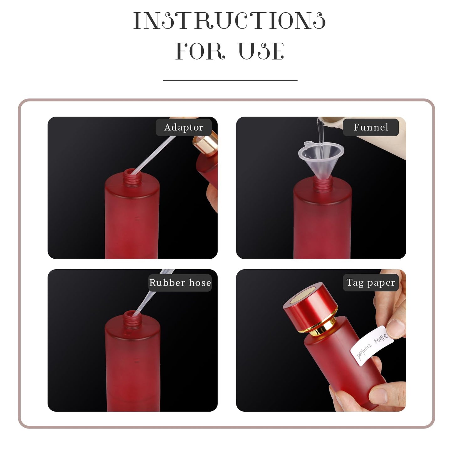 Gsteng 2pcs 50ml Glass Spray Bottle for Perfume,Refillable Travel Perfume Atomizer Bottles,Red Portable Cologne Atomizer Empty Bottle. (Red*2)