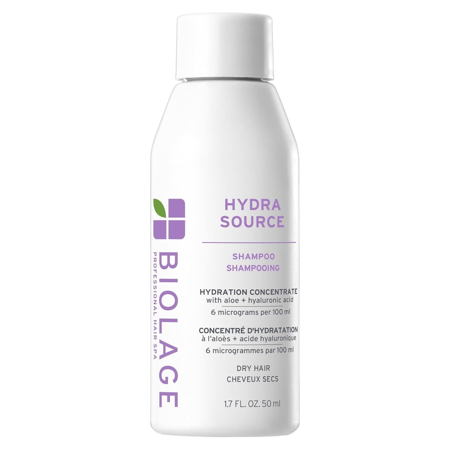 Biolage Hydra Source Shampoo - Moisturizing & Shine-Enhancing Formula for Dry Hair | Infused with Aloe Vera & Hyaluronic Acid