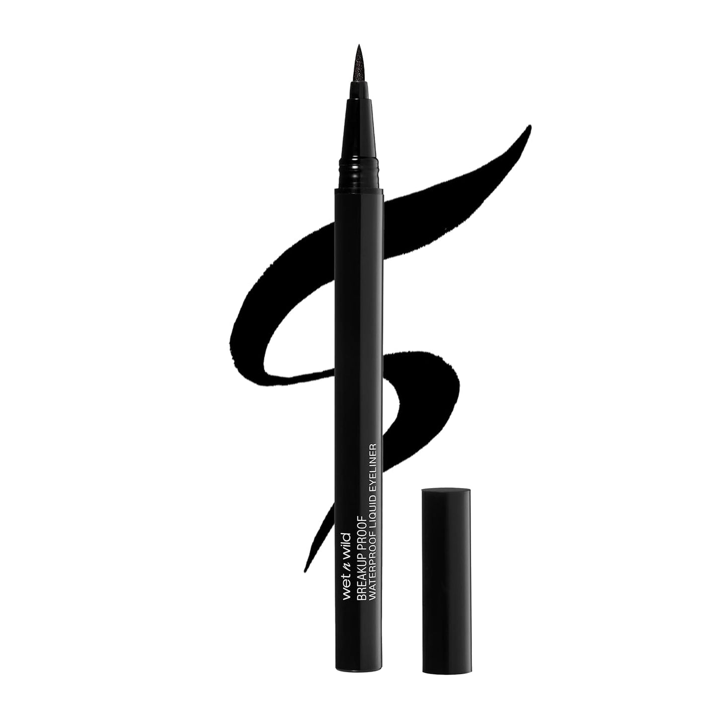 Wet n Wild Mega Last Liquid Eyeliner - Waterproof, Ultra-Fine Brush, 16-Hour Wear | Black, Cruelty-Free & Vegan