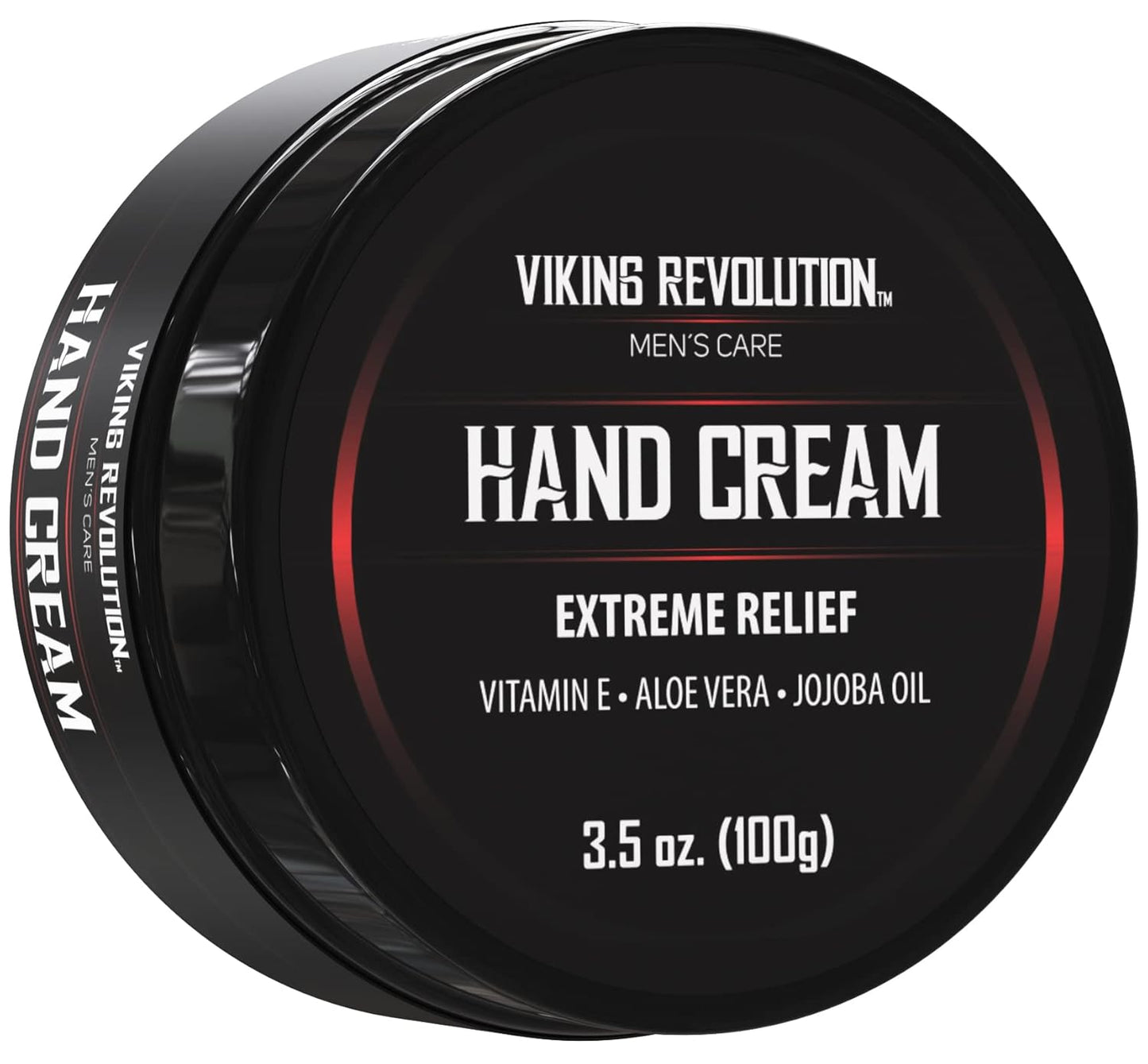 Viking Revolution Men's Hand Cream - Aloe Vera & Vitamin E Repair for Dry, Cracked Hands (3.5oz)