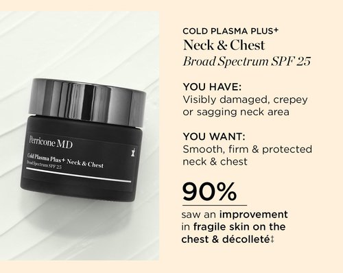 Perricone MD Cold Plasma Plus+ Neck Firming Cream - Broad Spectrum SPF 25 for Tightening Sagging Skin | Anti-Wrinkle Solution