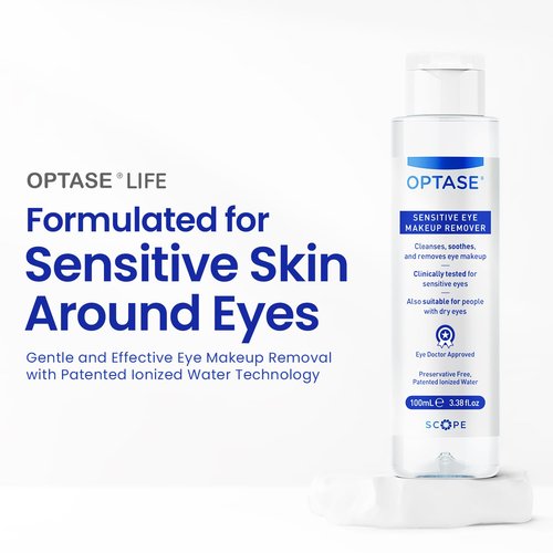 Optase Life Sensitive Eye Makeup Remover - Gentle & Effective Formula for All Skin Types | 100ml