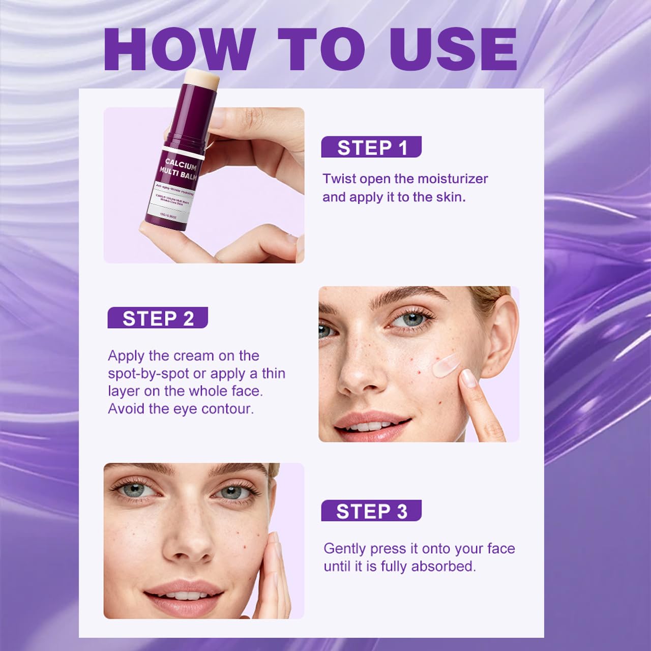 Skiennix Calcium Multi Balm Stick - Firming & Hydrating Collagen Cream for Face, Eyes & Neck