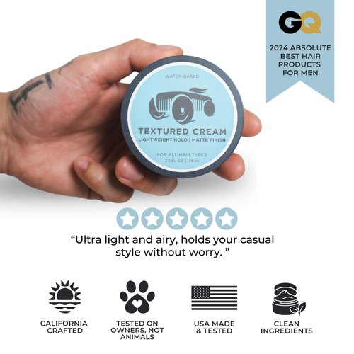 Brightside Textured Cream - Lightweight Hold Matte Finish | Water-Based Clay Blend for All Hair Types