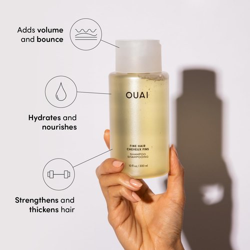 OUAI Fine Shampoo & Conditioner Set - Sulfate-Free Formula with Keratin & Shea Butter - 10 Fl Oz
