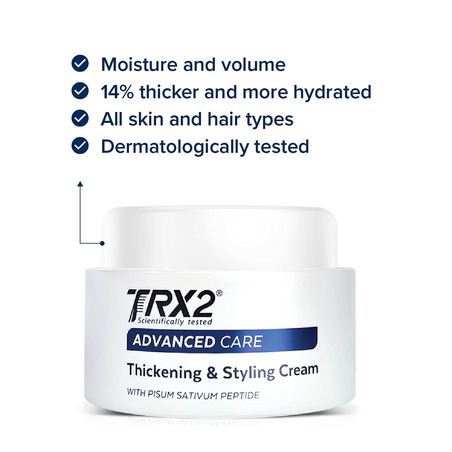 TRX2 Hair Thickening Cream - Lightweight & Non-Sticky Formula for All Hair Types | Thicker, Hydrated Hair [1.7 oz]
