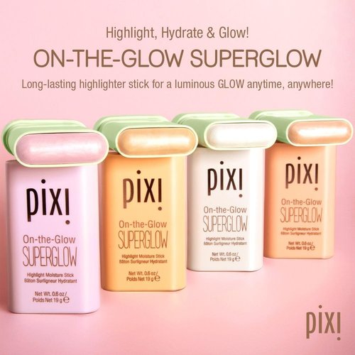 Pixi On-the-Glow SuperGlow - Hydrating Highlighter Stick in Gilded Gold | Paraben-Free | 19g / 0.6oz