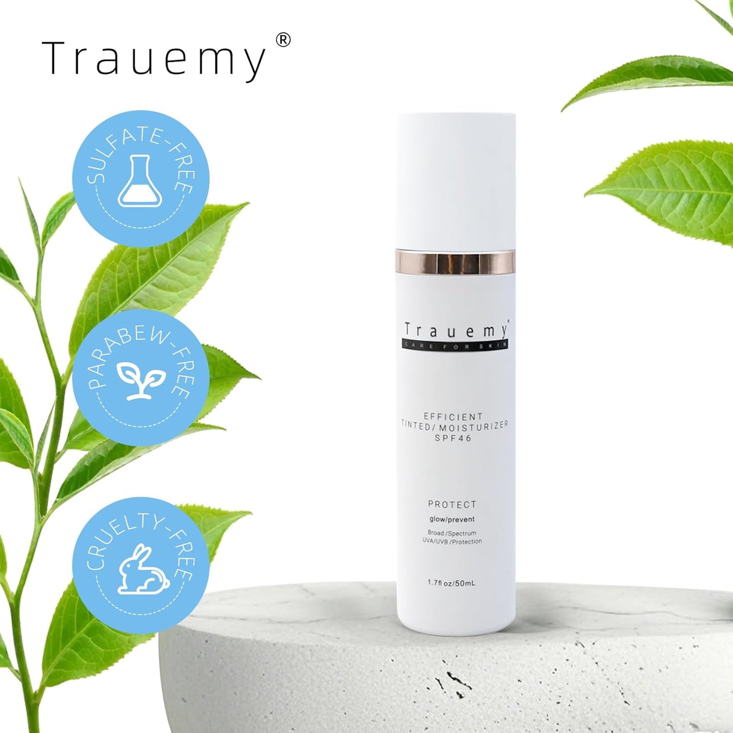 Skiennix Anti-Aging Tinted Face Moisturizer SPF 46 | Hydrating BB Cream - Water-Resistant & Dewy Finish
