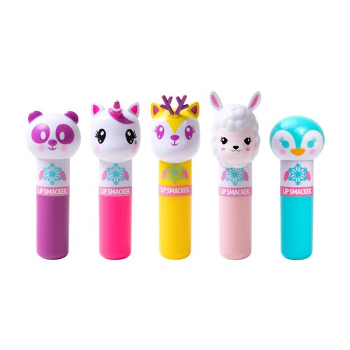 Lip Smacker Lippy Pals, Flavored Moisturizing & Smoothing Soft Shine Lip Balm, Hydrating & Protecting Fun Tasty Flavors, Cruelty-Free & Vegan - Holiday Collection
