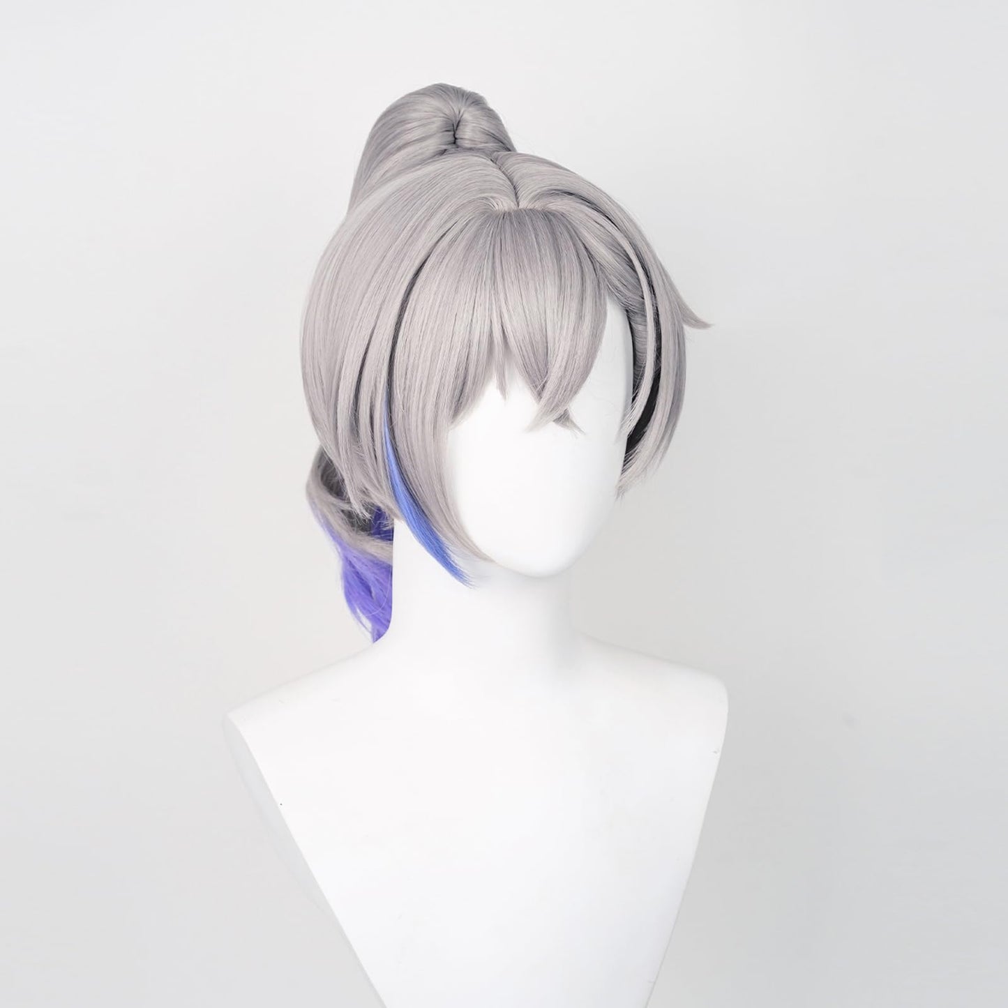 XiongXiongLe Game Honkai Star Rail Silver Wolf Cosplay Wig Women Silver Gray Blue with Braids Hair Wigs for Girls Cos Party Halloween Christmas Comic Con(Silver Wolf)