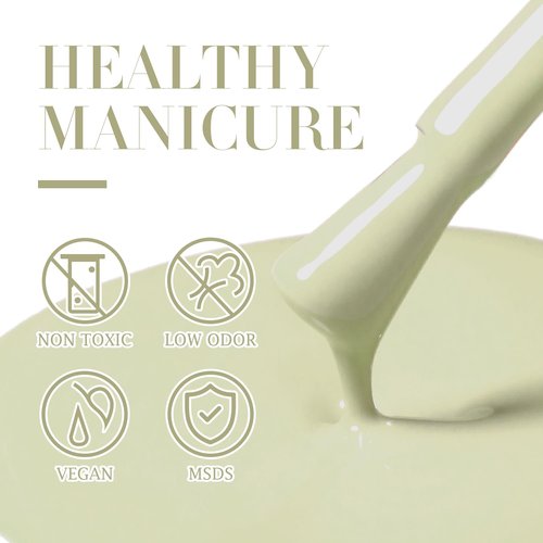 Double Rhythm 15ML Gel Polish Pure Sheer Same Color Same Bottle Soak Off Gel Polish Art Manicure Salon DIY at Home for Women (Light Gray-A1387)
