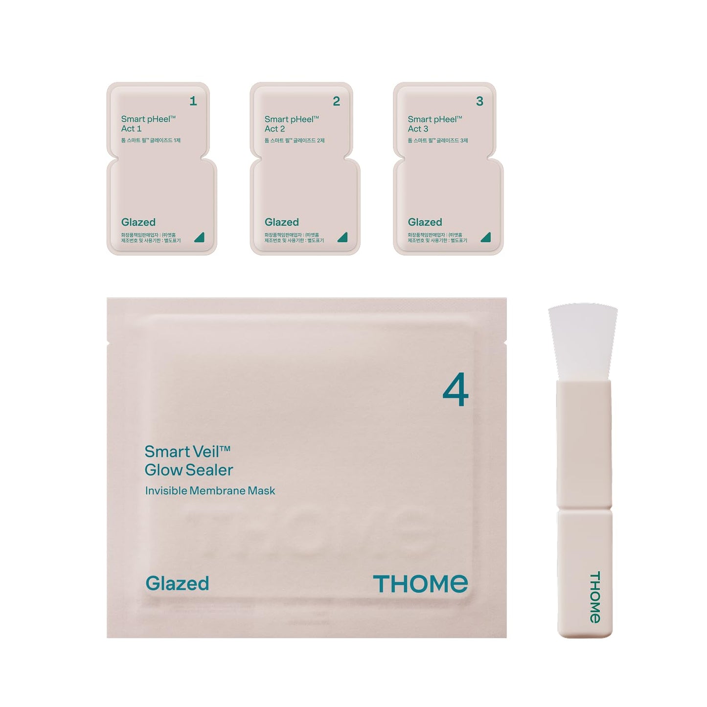 THOME G-Peel Program One Day Kit - Korean 4-Step Radiant Skincare Facial for Sensitive Skin | Brightens & Strengthens Barrier (1 Set)