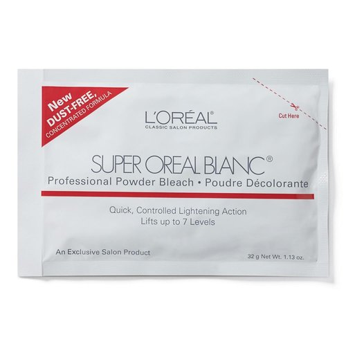 L'Oreal Technique Super Oreal Blanc Hair Lightener - Creamy No-Drip Bleaching Powder, 1.13 Oz