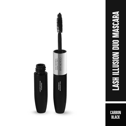 Colorbar Lash Illusion Mascara Duo - Lengthening & Volumizing Formula - Clump-Free, Non-Flaking - Black - 0.27 oz