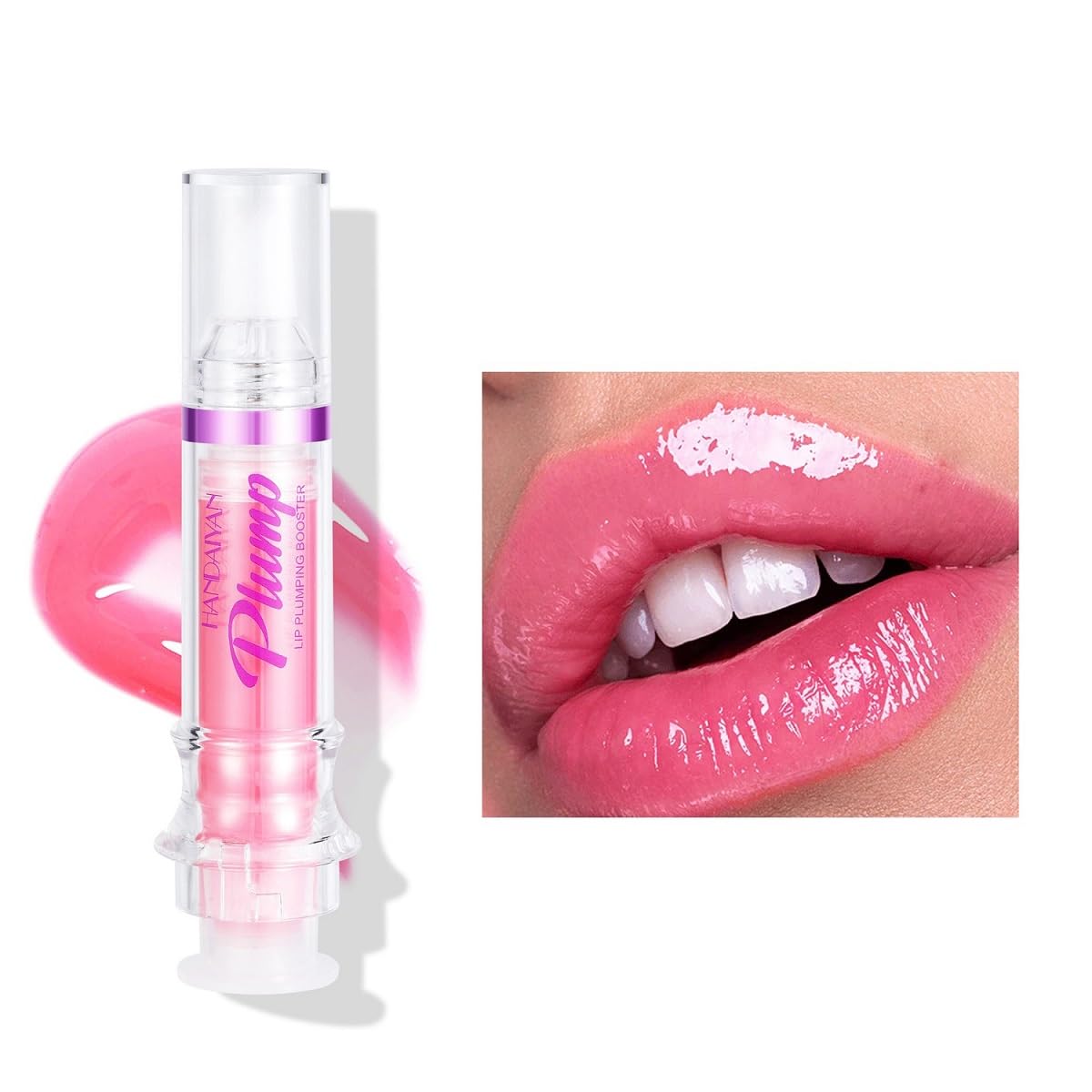 Spicy Lip Plumping Booster,Plumping Lip Oil with Chili Extract,Plump and Pout Lip Plumper for Women Girls,Fuller Lips Instantly,Hydrating,High-Shine (04)