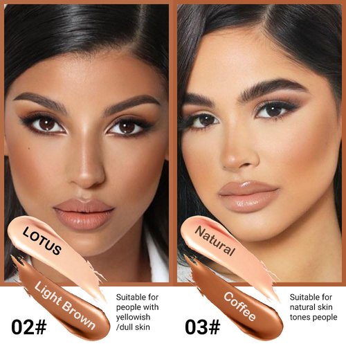 Evpct Contour Stick Makeup Set - 4 Colors Cream Contouring Palette for Beginners | Concealer & Highlighter