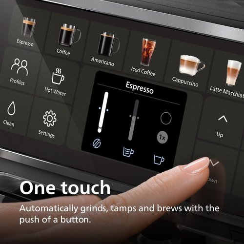 Philips 4400 Series Espresso Machine - Fully Automatic with LatteGo Milk System, 15-Bar Pressure, Black Chrome