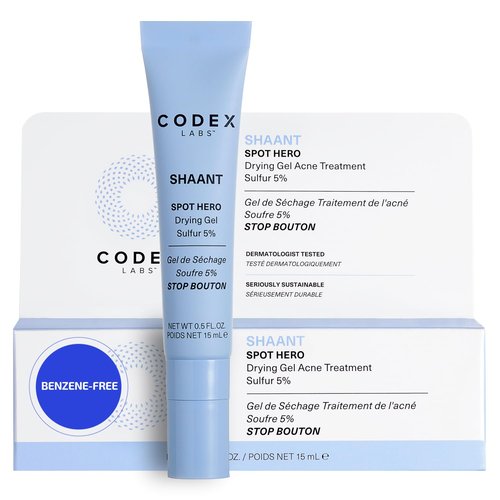 Codex Labs Shaant Spot Hero - 5% Sulfur Acne Treatment | Clinically Tested Formula for Sensitive Skin | 0.5 oz